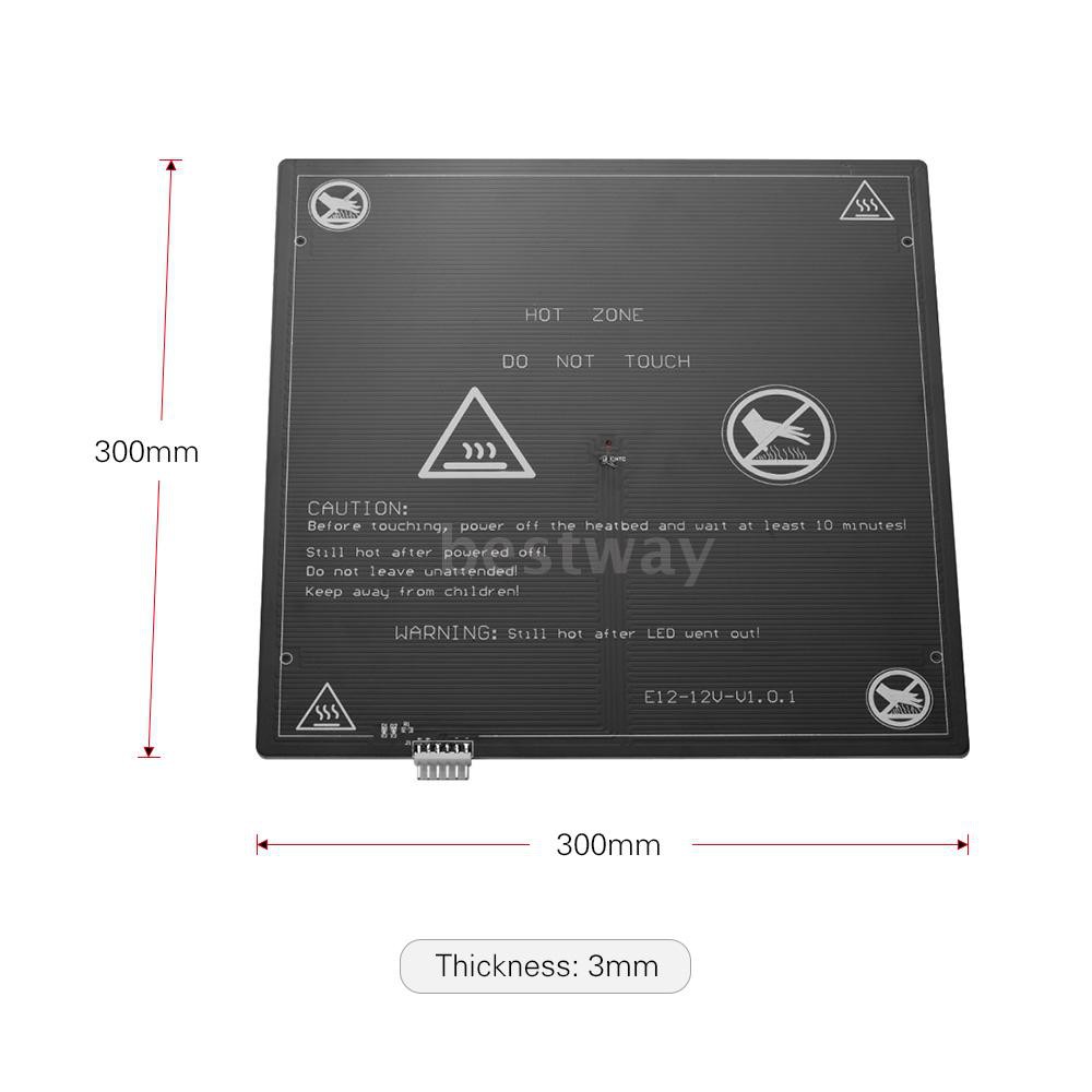 Đế Nhiệt 12v 300x300 X 3mm Cho Máy In 3d