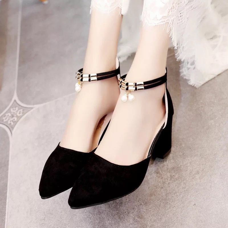 Giày cao gót mũi nhọn phong cách Hàn Quốc thời trang mùa xuân dành cho nữ