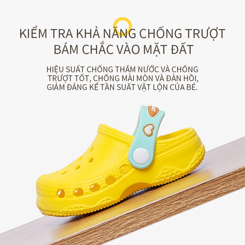 Giày sandal CHEERFUL MARIO thiết kế nhiều lỗ kiểu hoạt hình dễ thương cho bé trai và bé gái