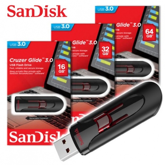 USB 3.0 SanDisk Cruzer Glide CZ600 16GB, 32GB, 64GB, 128GB Read 100MP/S - BH 5 Năm Chính Hãng