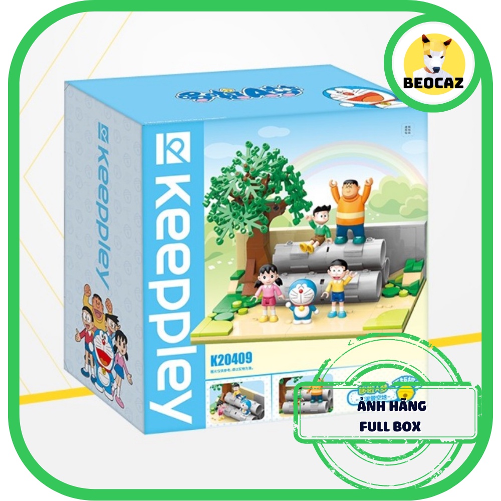 Bộ lắp ráp Doraemon và Nobita Đồ chơi Beocaz Chính Hãng Keeppley an toàn bền màu Mèo Ú dễ thương quà tặng sân chơi