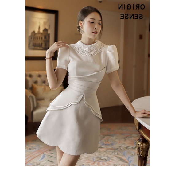 Đầm tiểu thư thiết kế viền bèo qccc