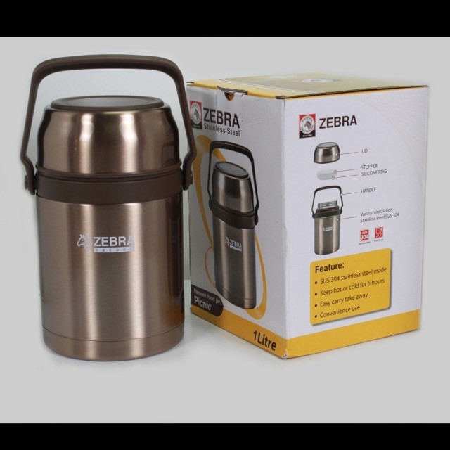 Bình giữ nhiệt ủ cháo Zebra Thái Lan . Inox 304. Nhập khẩu Thái Lan ( 450ml / 650ml / 1 Lít)