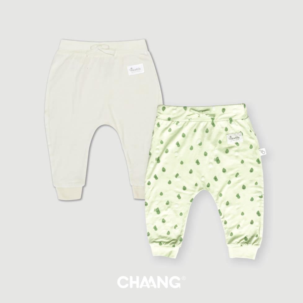 Chaang Set 2 quần dài sơ sinh SUMMER xanh lá