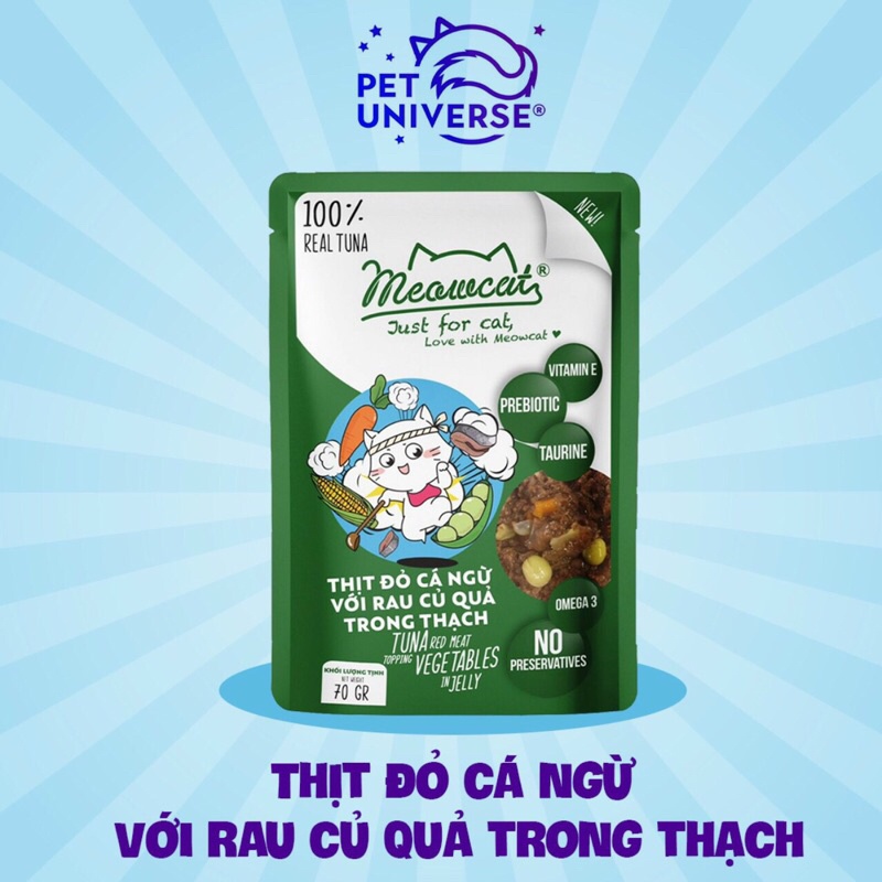 Pate Meowcat 70gr có 4 vị dành cho mèo