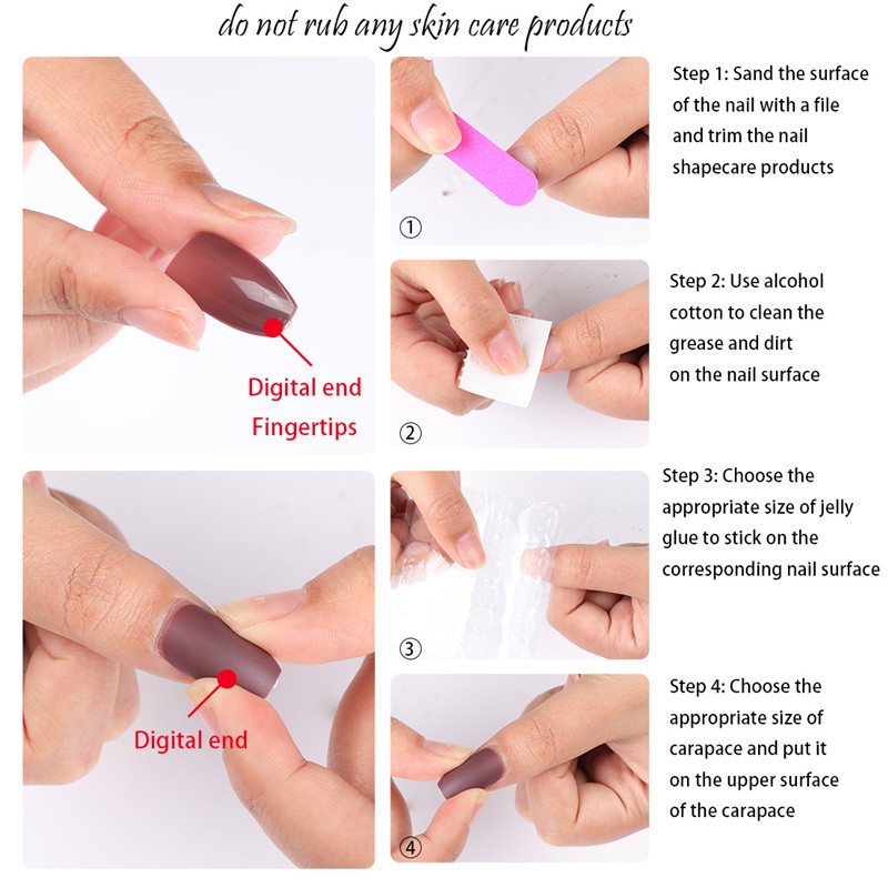 Bộ 24 móng tay giả trang trí nghệ thuật xinh xắn