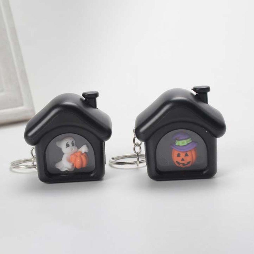 1 Móc Khóa Hình Dơi Có Đèn LED Phát Sáng Trang Trí Halloween