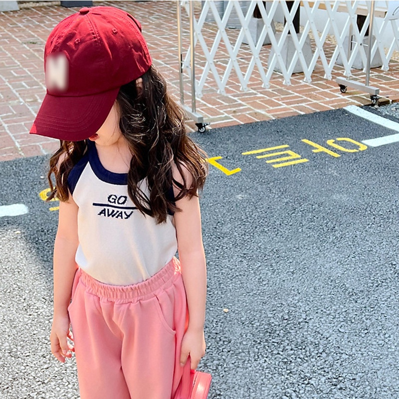 Se7en Áo Dệt Kim Không Tay In Chữ Giản Dị Mùa Hè Hàn Quốc Dành Cho Bé