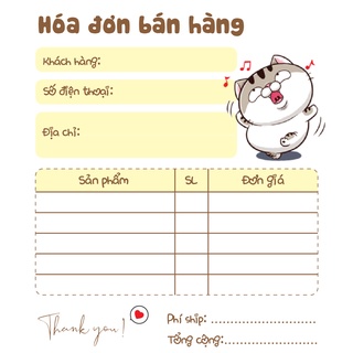 [ Hàng Sẵn ] Hóa Đơn Bán Hàng Mini 1 Liên AMI