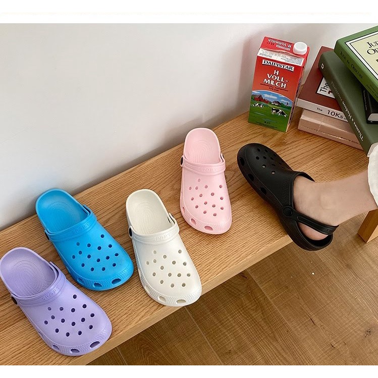 Dép cross/ sục nữ hàn quốc đi mưa cao cấp (tặng kèm stiker)