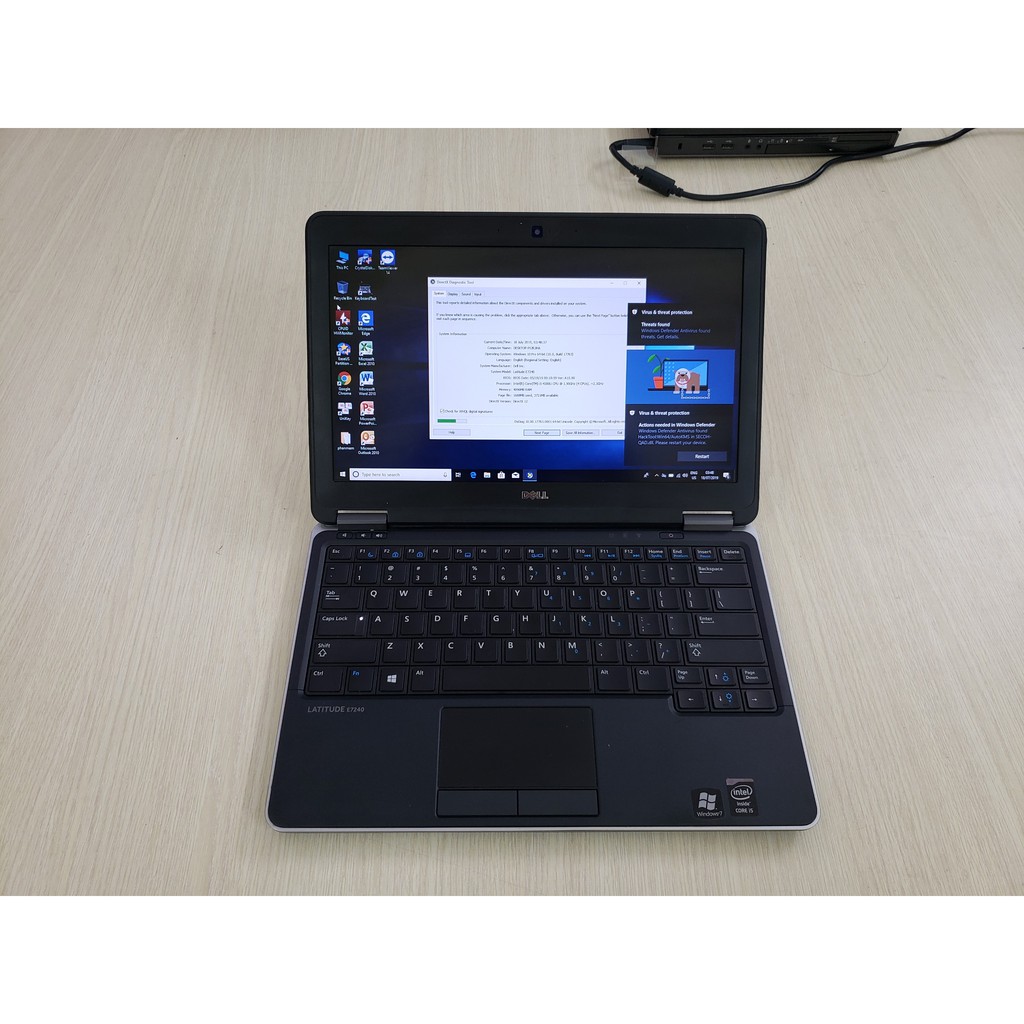 Laptop cũ dell latitude E7240 i7 4600u, ram 4gb, ssd 128gb, màn hình 12.5 inch