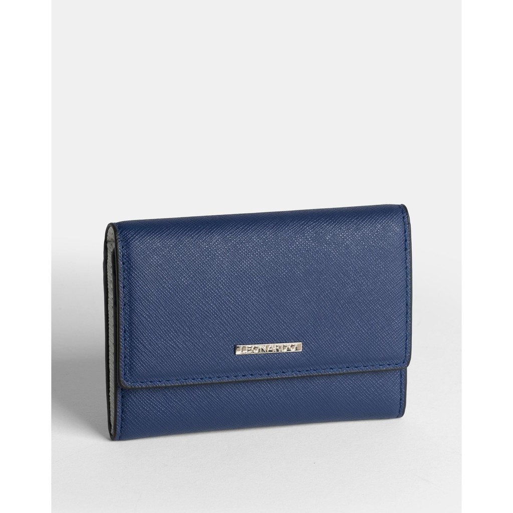 Ví đựng thẻ card holder Kate da Saffiano thương hiệu Leonardo | BigBuy360 - bigbuy360.vn