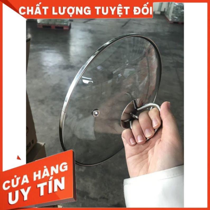 Nồi inox 304 Elmich nắp kính size 20cm có chia vạch bên trong nồi, hàng chính hãng