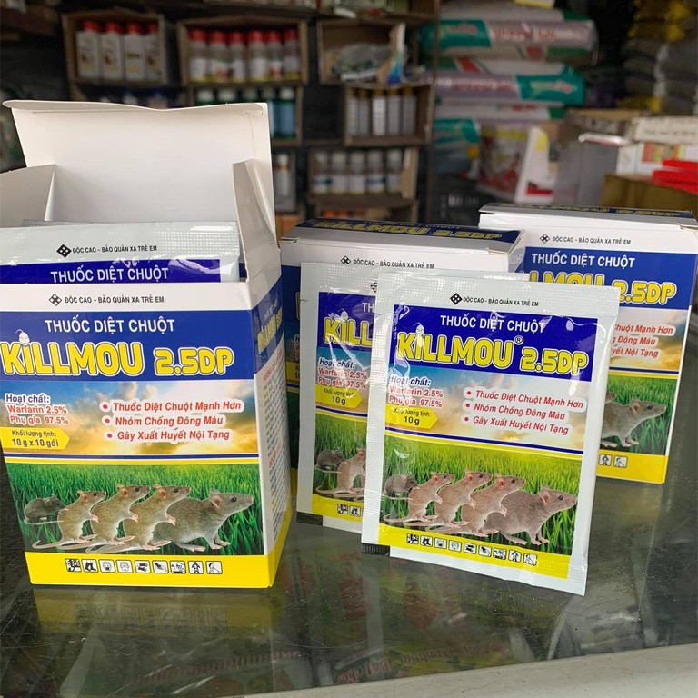 Thuốc diệt chuột thế hệ mới Killmou 2.5 DP (Gói 10g) - Vật Tư Nông Nghiệp Bắc Từ Liêm