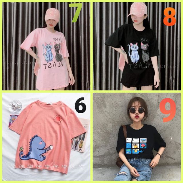 Đồ bộ nữ, Áo thun nam nữ UNISEX Tay lỡ FREESIZE