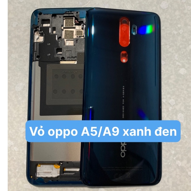 Bộ vỏ zin new Oppo A9 2020 / A5 2020 (gồm lưng ,sườn, xương , phím bấm và kính camera)