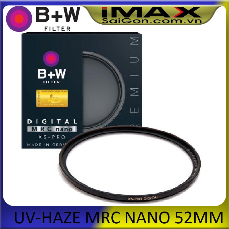 KÍNH LỌC B+W XS-PRO DIGITAL 010 UV-HAZE MRC NANO 52MM ( CHÍNH HÃNG HOẰNG QUÂN PHÂN PHỐI)