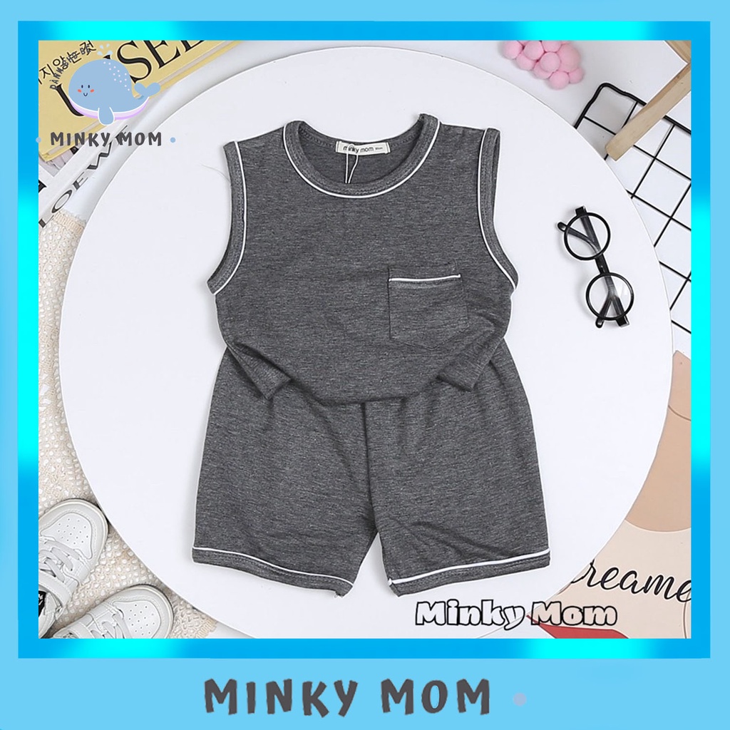 BỘ BA LỖ THUN LẠNH MINKYMOM VIỀN SỌC CHO BÉ 8-28kg (MS005)