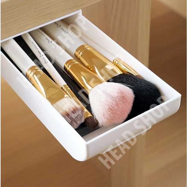 Hộc dán ngăn kéo dán gầm bàn mini để đồ tiện ích cực gọn gàng mã NK HeadShop