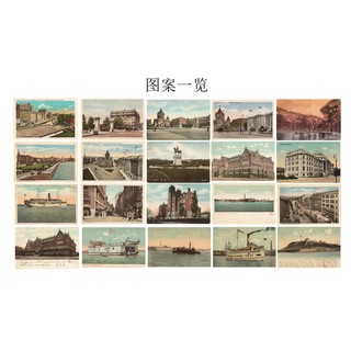 Sticker ảnh postcard cũ retro color