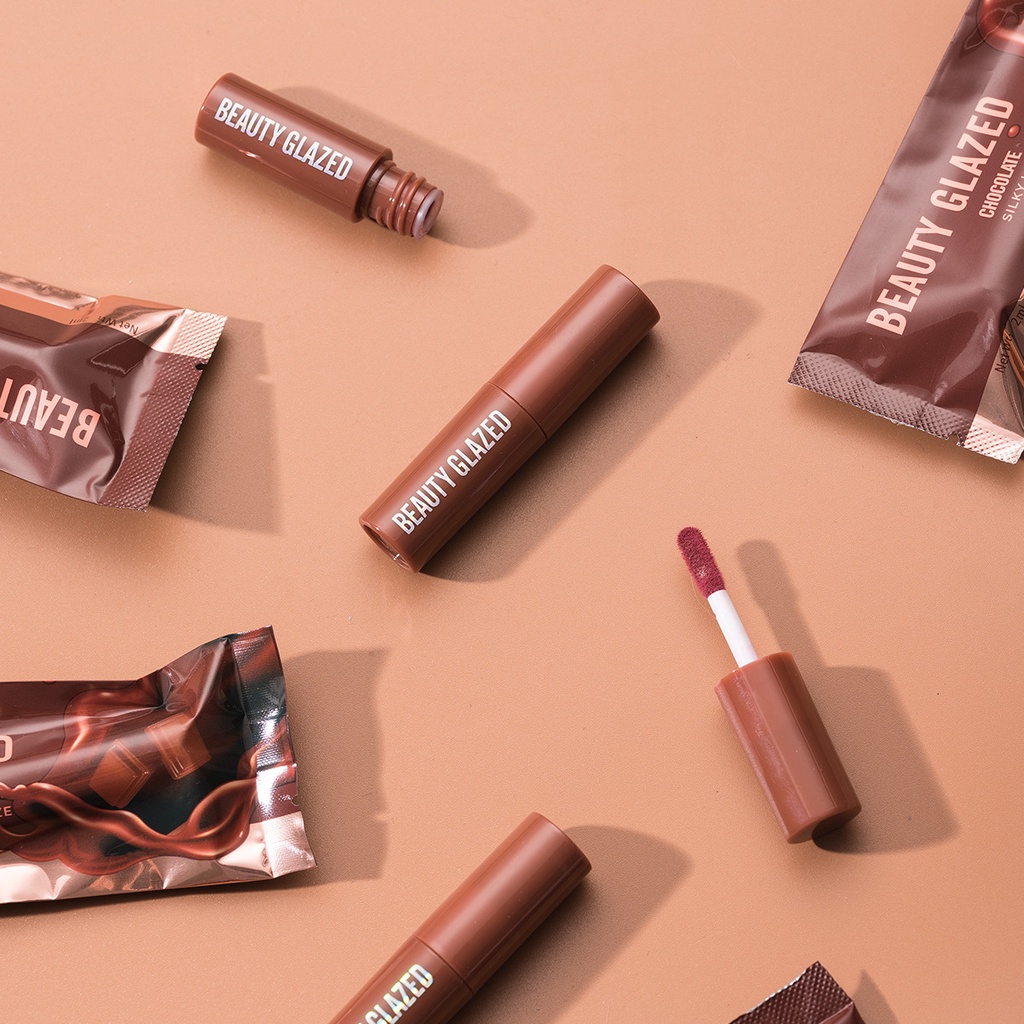 [Hàng mới về] Son kem lì Beauty Glazed chống thấm nước 12 màu tùy chọn trang điểm thời trang