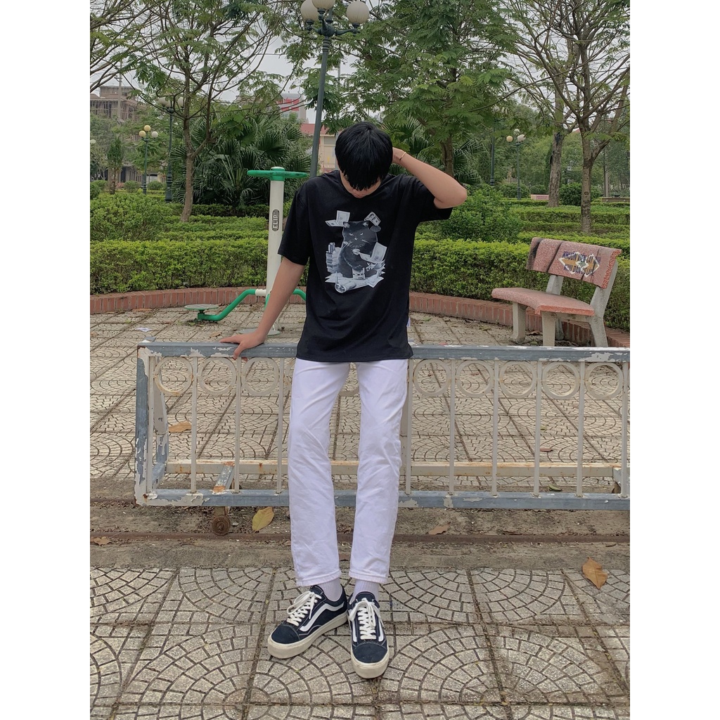 Áo thun form rộng nữ tay lỡ oversize, áo form rộng nữ hàn quốc chất vải cotton AT213 Miucho in hình hoạ tiết