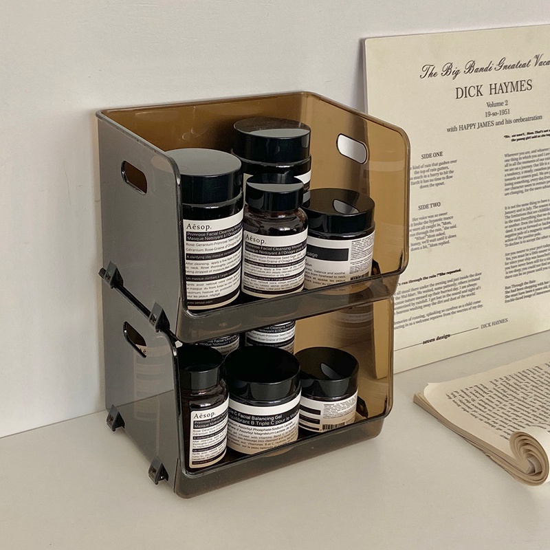 Hộp Đựng Đồ Trang Điểm Trong Suốt Phong Cách Bắc Âu