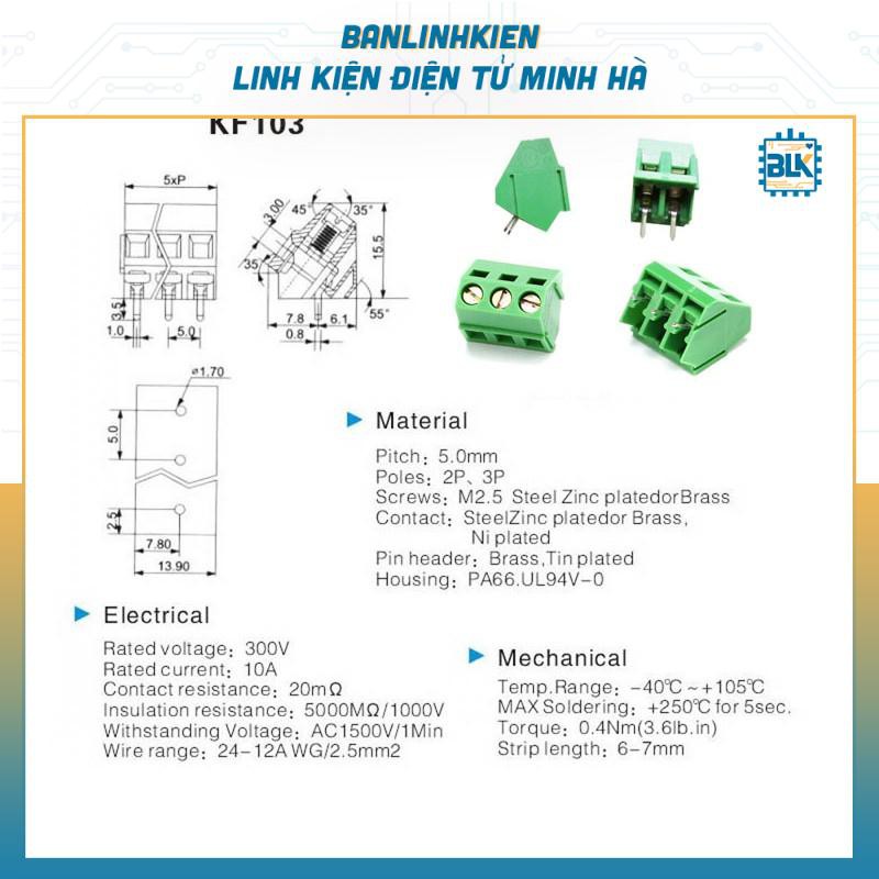 [Đầu nối] CON 3 KF103-3P 5.0MM