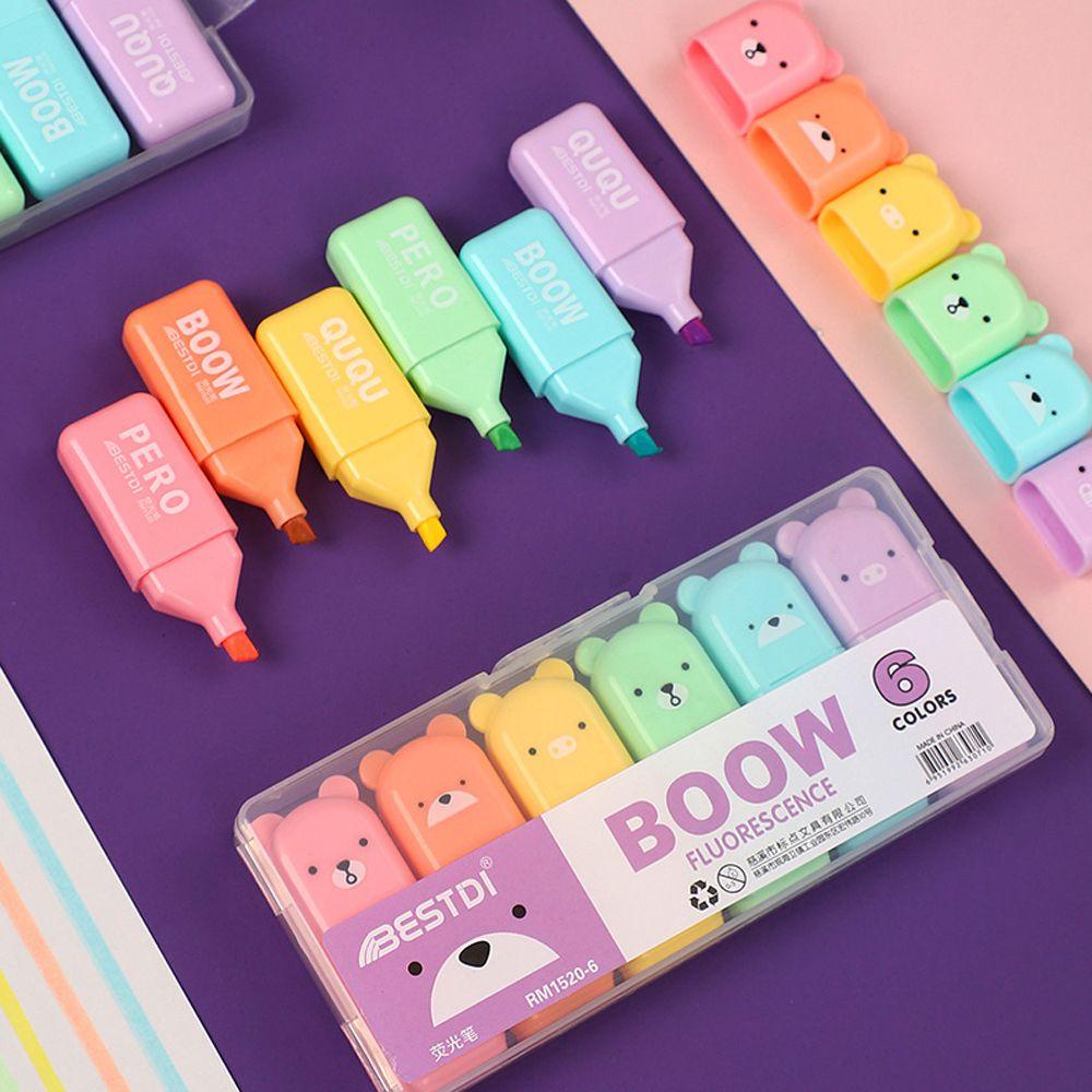 Bộ Bút Dạ Quang Nhiều Màu Sắc Dùng Viết Chữ DWAYNE