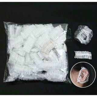 100 cái bịt tai nilon dùng 1 lần hỗ trợ khi nhuộm tóc và làm hóa chất