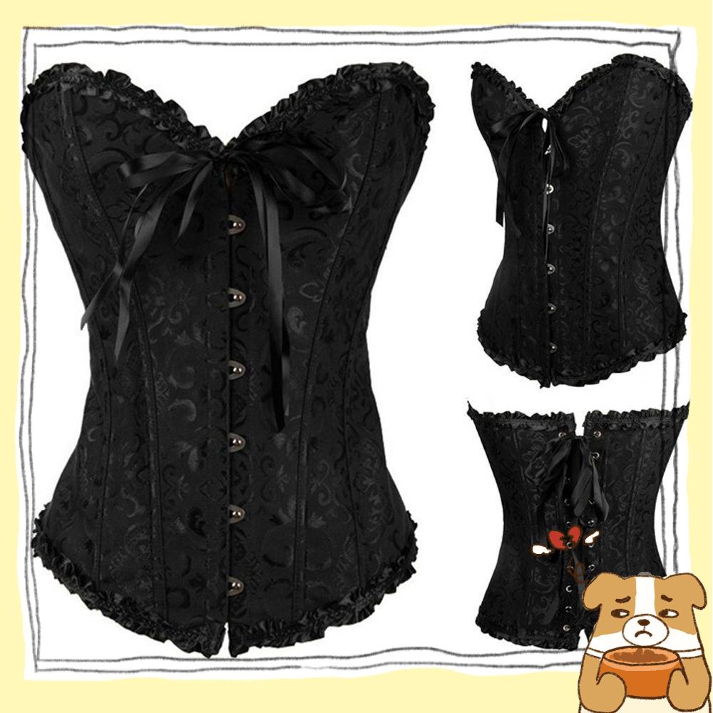 Áo Nịt Ngực Vải Satin Đan Dây Nịt Bụng Nhiều Màu Sắc Phong Cách Gothic Quyến Rũ Dành Cho Nữ