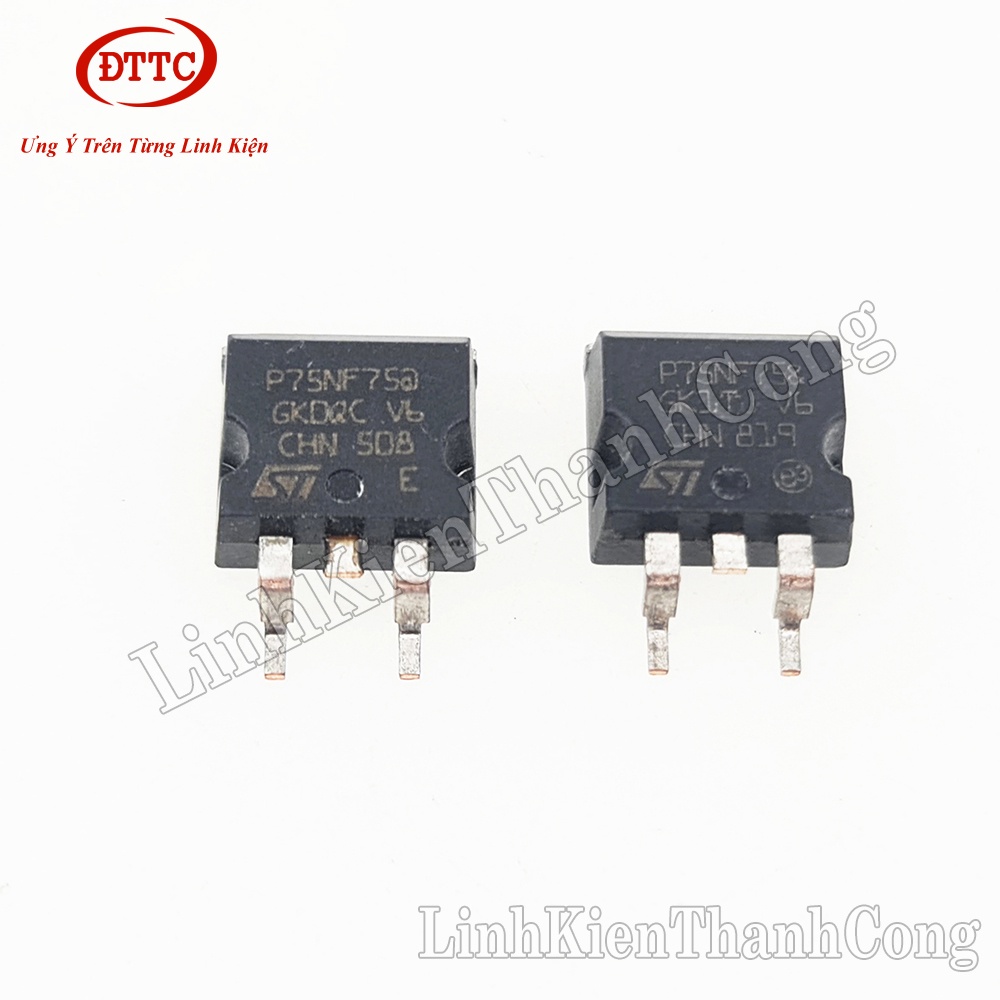 Linh kiện P75NF75 75NF75 MOSFET N-CH Kênh N thông số 75A 75V TO263 hàng tháo máy