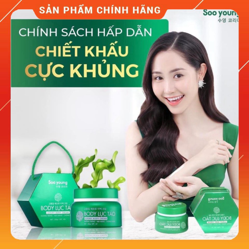 TRẮNG DA BODY LỤC TẢO SÔYOUNG 250gr chính hãng