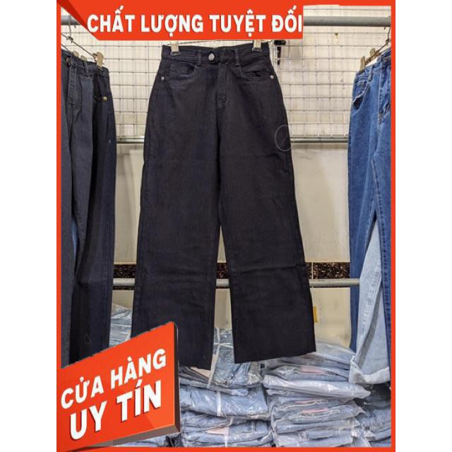 QUẦN JEANS BAGGY XUÔNG ĐEN RÁCH- jeans dày đẹp | BigBuy360 - bigbuy360.vn