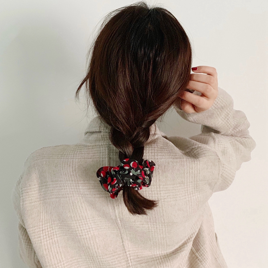 Dây buộc tóc co giãn thiết kế in hình trái cây thời trang cho nữ