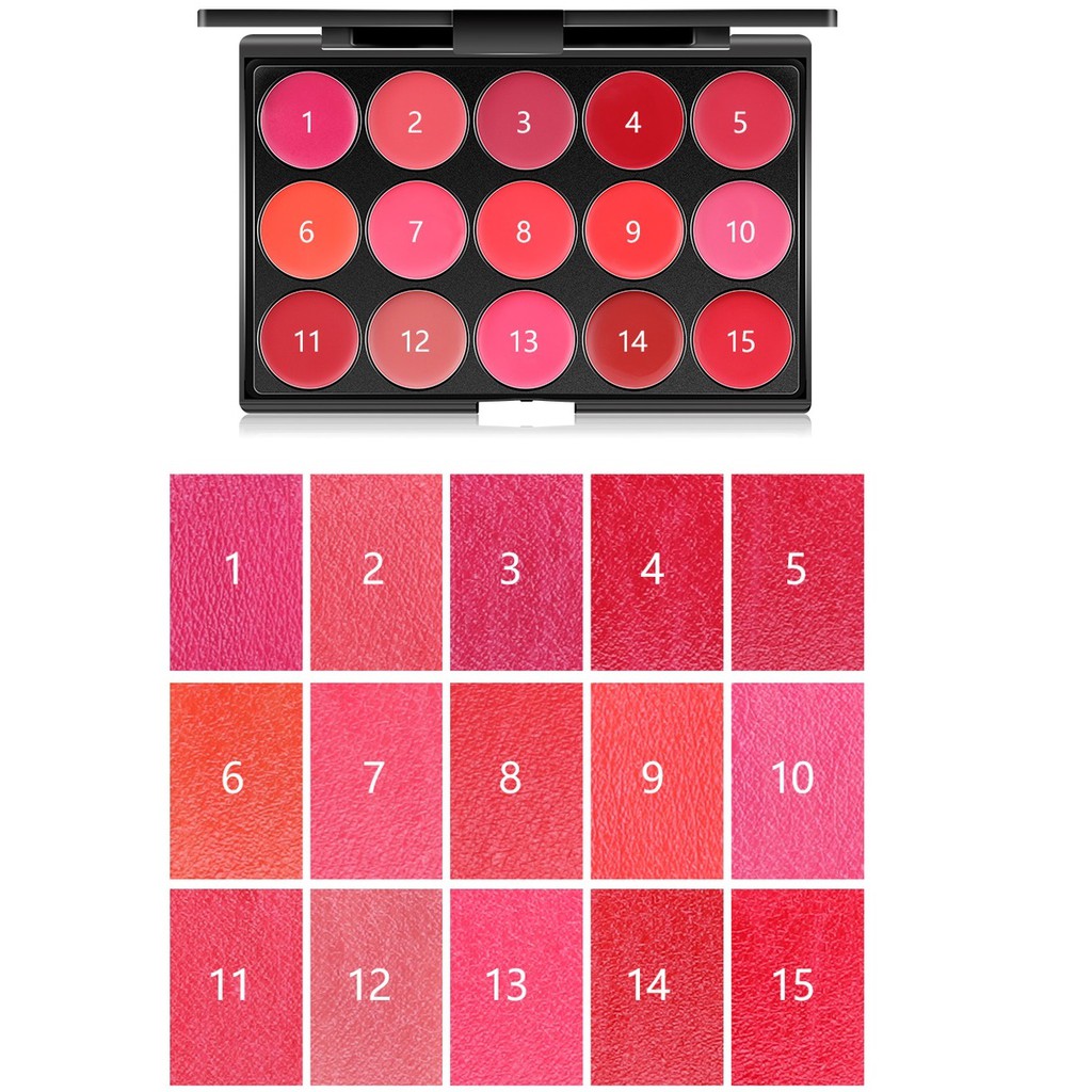 Bảng Son Lì Trang Điểm Miss Rose 15 Màu Chính Hãng, Mỹ Phẩm Makeup Chuyên Nghiệp, Lên Màu, Lâu Trôi, Dễ Sử Dụng