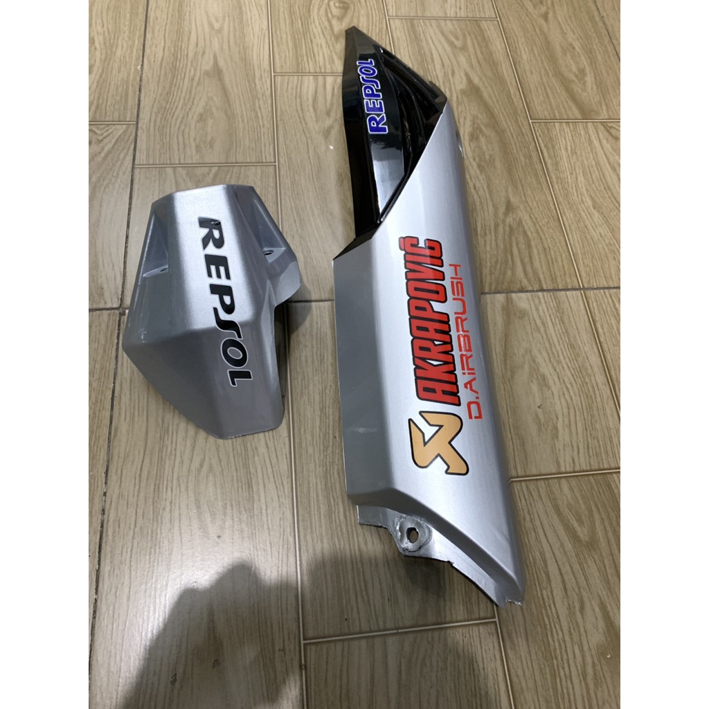 ốp pô chup đích pô winner màu bạc đen