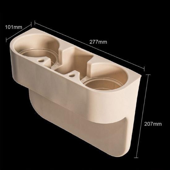 Bộ 2 khay để đồ khe ghế cho ô tô cao cấp (Màu Be)