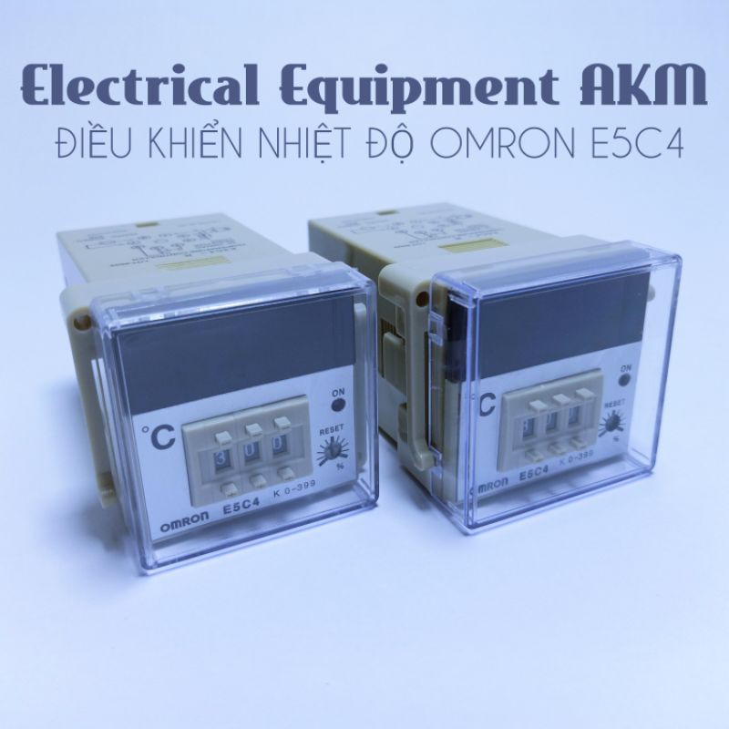 Bộ Điều Khiển Nhiệt Độ - Đồng Hồ Nhiệt Độ Omron E5C4 / E5C2 Tặng Kèm Đế