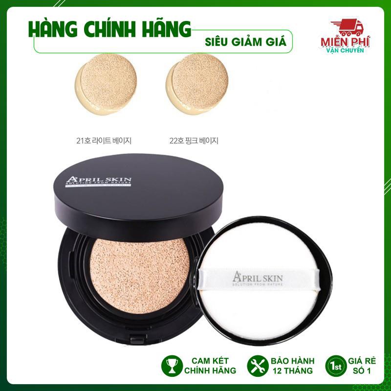 [Dùng là mê] Phấn Nước AprilSkin với 2 tông màu #21, #22, Magic Snow Cushion Black SPF 50++ 15g