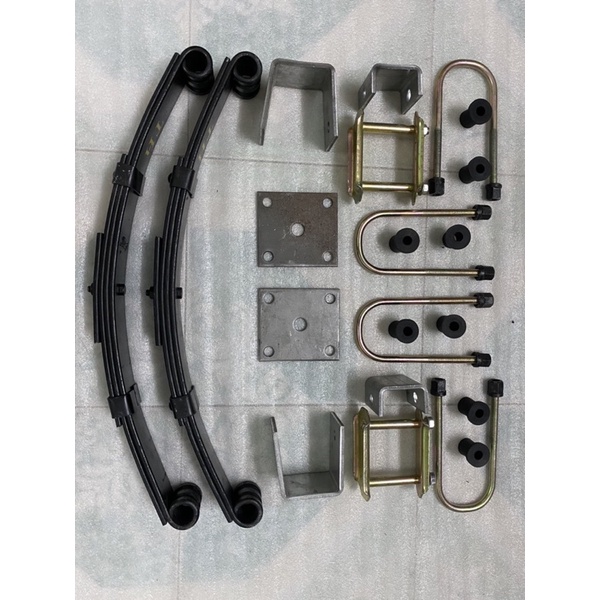 Bộ Nhíp tàu 4 lá 54cm,đầy đủ phụ kiện lắp nhíp,dùng ráp xe 3 bánh, 4 bánh,xe lôi,dài 54cm,rộng 5cm,4 lá ,tải trọng 450kg