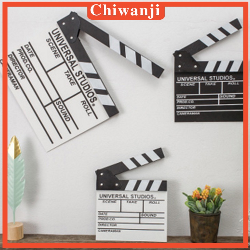 [CHIWANJI]Wooden Movie Film Clap Board Filmmaking Clapper Board Home Party Ornaments