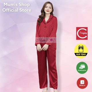 ĐỒ BỘ BẦU VÀ SAU SINH 🚛FREESHIP🚛BL03-Bộ lụa dài Mickey dài tay