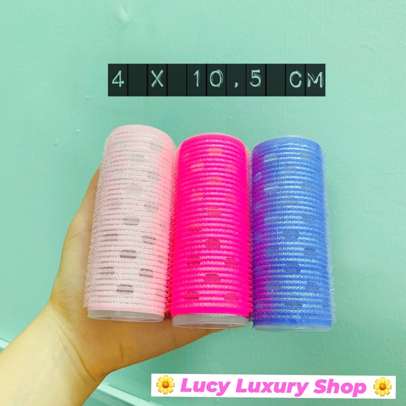 Lô Cuốn Tóc, lô uốn tóc Lõi Nhựa siêu to Tự Dính uốn mái tạo kiểu LucyLuxuryShop