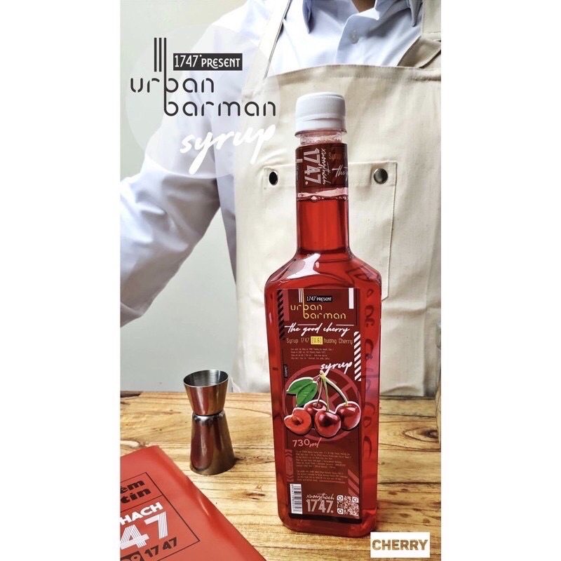 Siro cherry 1747 urban barman 730ml