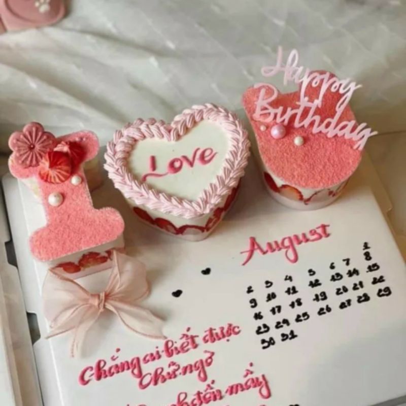 Hộp I ❤️ U(I Love You) mica làm bánh (Giá 1 lốc 50 cái)