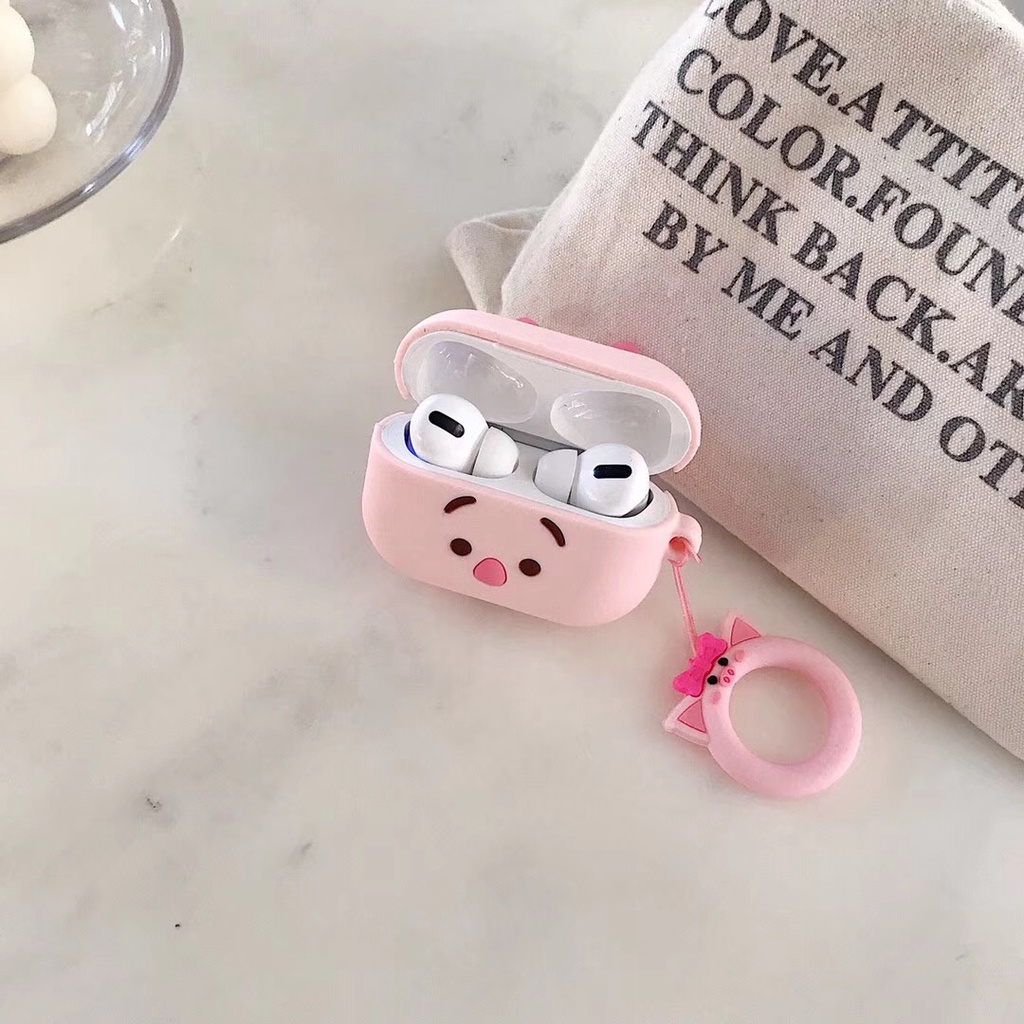 Vỏ Bảo Vệ Hộp Sạc Tai Nghe compatible AirPods 3 Pro Apple compatible AirPods Pro compatible AirPods2 Gen Hình Chú Heo/Gấu Pooh Năm 2021