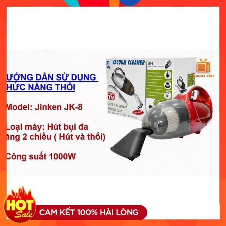 [HÀNG CHÍNH HÃNG] Máy Hút Bụi Mini Cầm Tay 2 Chiều JK-8 1.000W