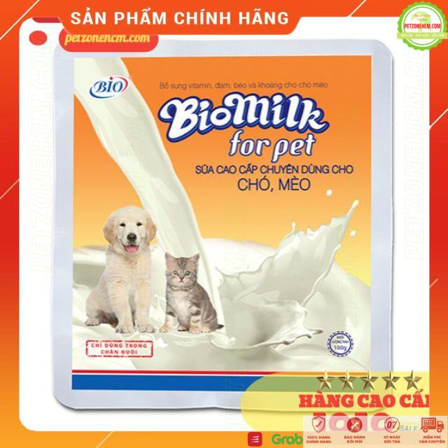 Bio Milk For Pet - Sữa cao cấp chuyên dùng chó mèo Bio Milk For Pet ( thùng 15 gói 100g )