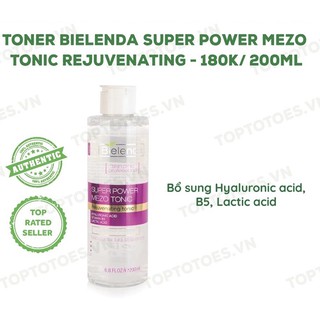 Nước hoa hồng Bielenda. Toner bielenda.Nước hoa hồng super power mezo tonic và rejuvenating. Toner xanh lá và tím.
